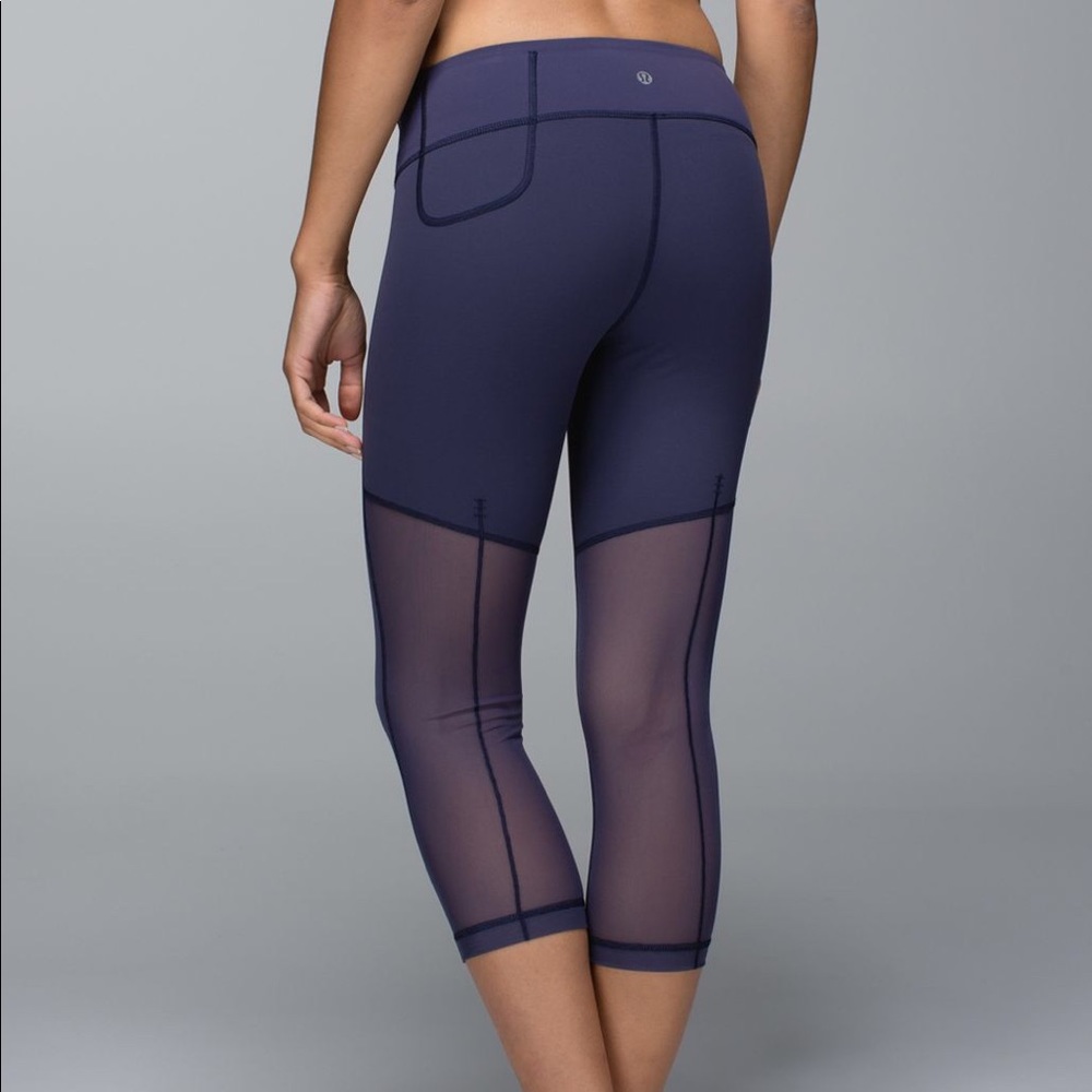 Lululemon Breathe Easy Crop Midnight 8
